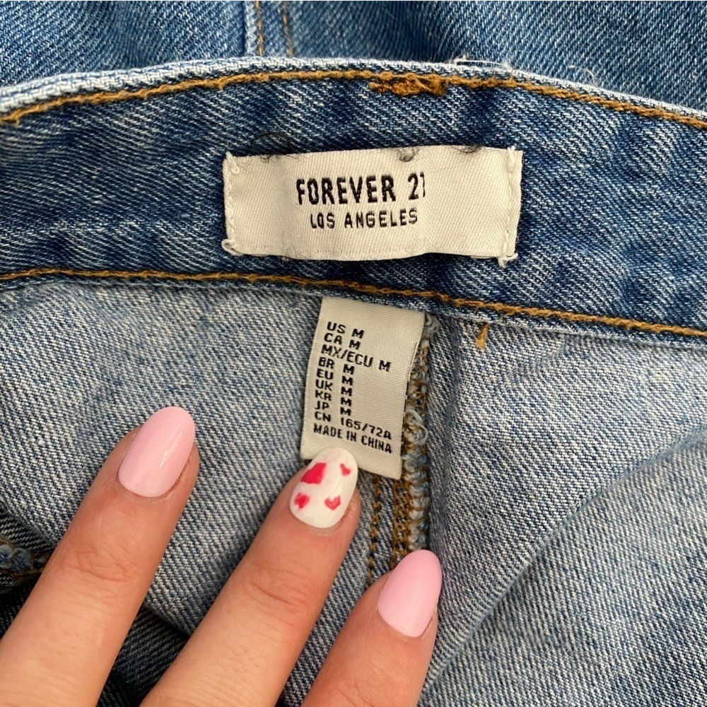 Forever 21 Womens Medium Button Up Denim Mini Skirt - Picture 7 of 7
